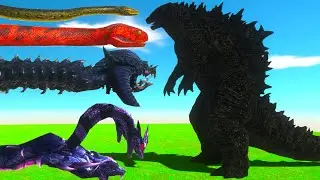 Godzilla of Evolution VS Snake of Evolution - Animal Revolt Battle Simulator