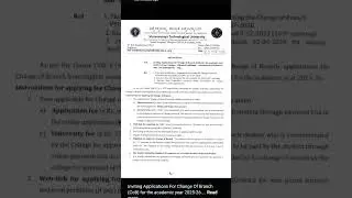 VTU update Application for Change of Branch #education