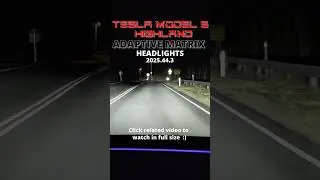 Tesla Model 3 Highland - Adaptive Matrix Headlights - SW: 2025.44.3