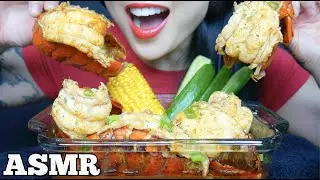 ASMR LOBSTER TAIL SEAFOOD BOIL (EATING SOUNDS) NO TALKING | SAS-ASMR