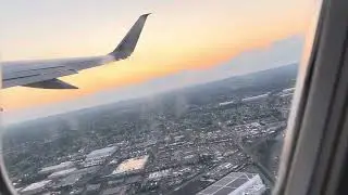 Beautiful Sunset Newark (EWR) Takeoff From A Boeing 757-224 #shorts #cousininferno 