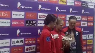 Евгения Медведева, Александра Трусова, Мэрайя Белл. Кубок Ростелеком - 2019. Москва, 16.11.2019
