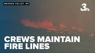 Davis Fire containment lines hold amid dry, windy weather