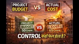 Budget 50 Cr,Cost 65 Cr कैसे हुई?Project Budget vs Actual Cost|Control कहाँ फेल होता है? PMC Insite
