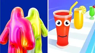 Blob runner 3d Vs Juice run 🧃🌓Big New All Levels Update Walkthrough Android iOS Gameplay