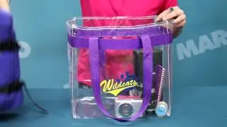 Logo Plastic Bags - Clear Game Day Stadium Promo Totes - MARCO