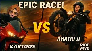 Khatri Ji vs KarToos &ndash; Bike Race Ka Result Dekh Ke Shock Lagg Jaayega! 🏍🔥 #ride5  #BikeRace #viral