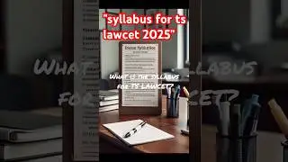 SYLLABUS FOR TS LAWCET 2025 