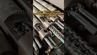 Kabra 52/25 screw barrel for PVC pipe extrusion in testing!
