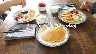 Cafe709 Vol.5 일본일상, 두 번의 평범한 주말: 팬케익모닝, 공원산책, 꽃
