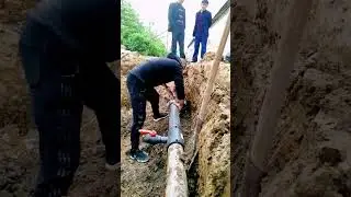 Repair process of leaking underground tap water PE pipe