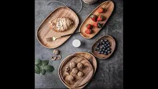 Irregular Solid Wood Plates Aesthetics