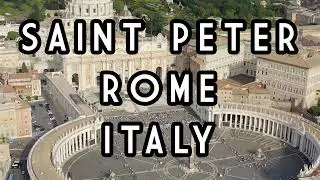 Rome, Saint Peter by drone ⛪ The Embrace of Rome  | Aerial stock footage