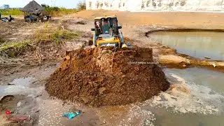 Skill Digging Earth Pit And Sink Sand Hole With Dozer C2 Shantui PUSHING Sand Fill Huge Pond Project