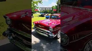 🍒 Dark Cherry 57 Chevy Bel Air | NSRA Street Rod Nationals 2025 Kick Off #chevrolet #carshow #chrome