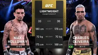 Макс Холлоуэй против Чарльза Оливейры за титул чемпиона BMF UFC 326