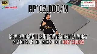 GRANIT SUN POWER CARTA IVORY, MOTIF SOFT MARMER, Rp102.000/M - 60X60 KW 1, GLAZE POLISH (PROMO)