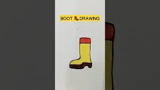 Easy BOOT 🥾 Drawing❤&zwj;🔥 #youtubeshorts #viralshorts #easydrawing #drawing
