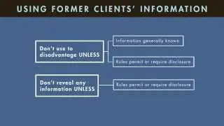 Legal Ethics tutorial: Conflicts with Former Clients | quimbee.com