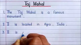 10 Lines Essay on Taj Mahal in English || 10 Points Essay on Taj Mahal || Few Lines on Taj Mahal ||