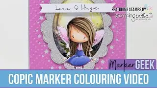 Copic Marker Colouring Stamping Bella Whimsabella FlitterFly fairy rubber stamp