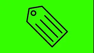 Animated Tag Icon on Green Screen