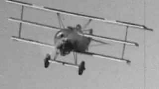WW1 aircraft: 3 Fokkers attack a Bristol F2.b