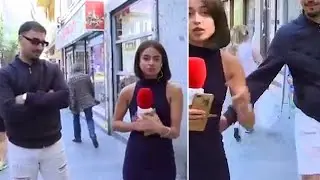 Man arrested after grabbing the bottom of a Spanish TV reporter live on air
