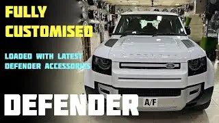 Fully customized Defender with latest Accessories. foot rest, spoiler, storage box ,ladder, etc