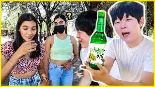 MEXICANOS PRUEBAN BEBIDA COREANA POR PRIMERA VEZ