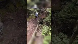 Scary passage at the Bruce Trail #shorts #hiking #thruhike #hikingadventures