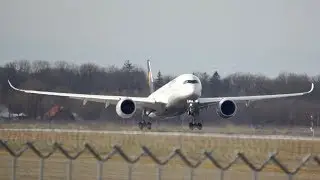 Lufthansa Airbus A350-941 D-AIXB arrival at Munich Airport