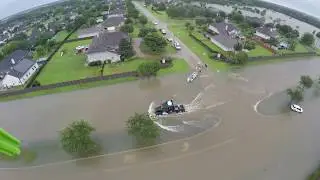 Drone Video - Fry at Cross Hollow Cypress, TX Flooding aftermath from Hurricane Harvey