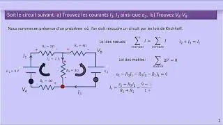 Les lois de Kirchhoff (exemple)