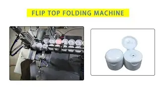 Flip top cap folding machine