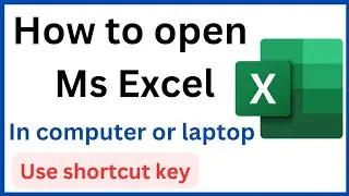 How to open Ms Excel with shortcut key #excel #msexcel