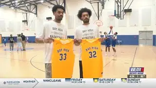 NBA player visits alma mater Bay St. Louis-Waveland Middle School basketball teams