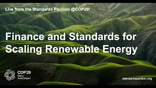Finance and Standards for Scaling Renewable Energy
