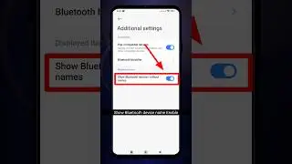 Show Bluetooth device name Enable #shorts