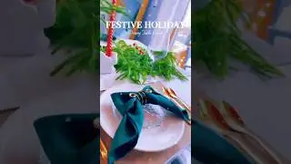 Formal Dining Table Christmas Decor 🍽️🎄#holidaydecor #christmas #interiordesign #viral