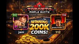 200K Coins Toronto Maple Suite Win 🔥 | 8 Ball Pool Epic Match | CueKingUSA #cuekingusa #200kcoins