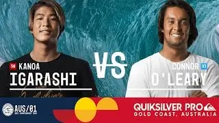 Kanoa Igarashi vs. Connor O'Leary - Quiksilver Pro Gold Coast 2017 Round Two, Heat 11