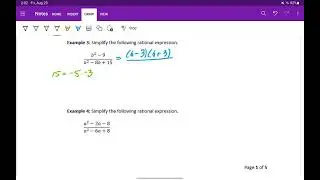 Simplifying Rational Expressions