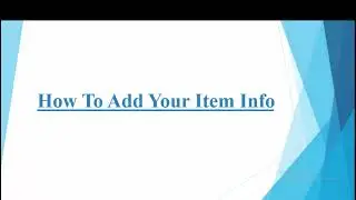 Item Info