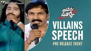 Naa Peru Surya Naa Illu India Villains Speech | NSNI Pre Release Event | Allu Arjun