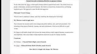 Virtual University Solved MGT510 Assignment Solution MGT510 Spring 2026 | Virtual University