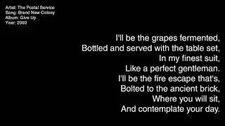 The Postal Service - Brand New Colony