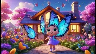 Seven Colorful Butterflies Flutter By | Nature Song for Kids | Preschool Rhymes and Learning Songs