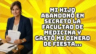 MI HIJO ABANDONÓ EN SECRETO LA FACULTAD DE MEDICINA Y GASTÓ MI DINERO DE FIESTA.