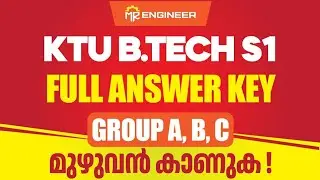 KTU B.Tech S1 🚀🚀 Group A,B,C FULL Answer key 🗝️🗝️ 📚📚🎯 | MR ENGINEER